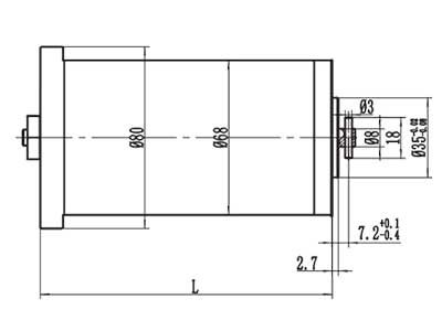 Moteur d'entraînement 120-250W, moteur à balais PMDC ZD068B1