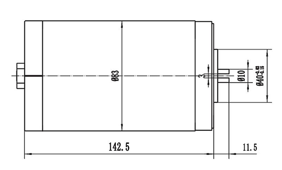 Moteur d'entraînement 250-500W, moteur à balais PMDC ZD083B1