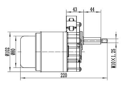 Moteur d'entraînement 250W (2800 RPM), moteur à balais PMDC ZD101AZ1