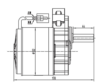 Moteur d'entraînement 250W (2800 RPM), moteur à balais PMDC ZD101AZ2