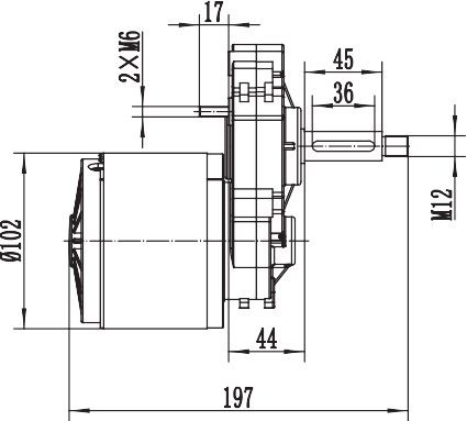 Moteur d'entraînement 250W (2000 RPM), moteur à balais PMDC ZD101AZ3