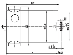 Moteur d'entraînement 250-500W, moteur à balais PMDC ZD083A1