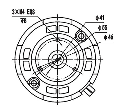 Moteur de direction assistée 200W (3200±8% RPM), moteur à balais PMDC ZD089AX