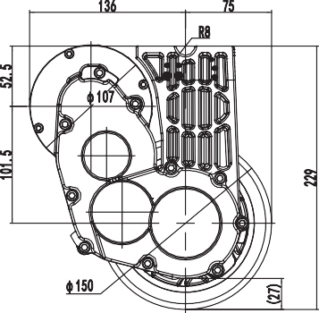 Moteur de direction assistée 200W (3200±8% RPM), moteur à balais PMDC ZD089AX