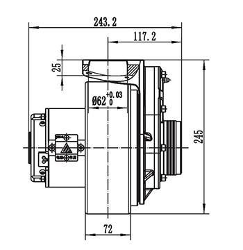 Moteur de direction assistée 200W (3200±8% RPM), moteur à balais PMDC ZD089AX