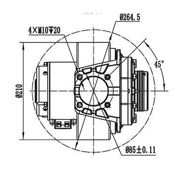 Moteur de direction assistée 200W (3200±8% RPM), moteur à balais PMDC ZD089AX