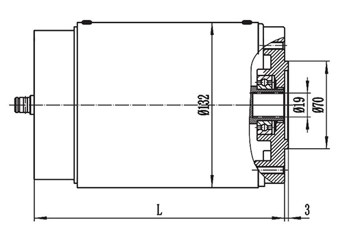 Moteur d'entraînement 1500W, moteur à balais PMDC ZD132A1
