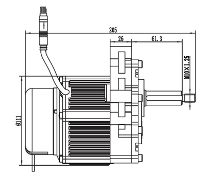 Moteur d'entraînement 200W, Moteur sans balais PMDC TF095CH