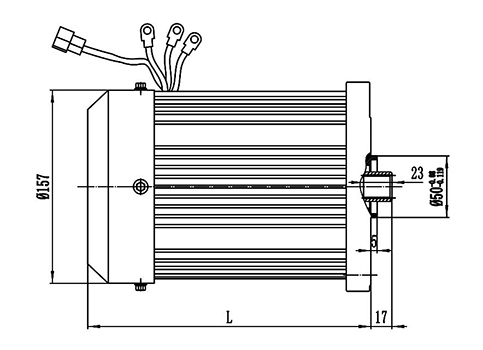 Moteur d'entraînement 1200-1500W, Moteur sans balais PMDC TF133AH
