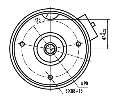 Moteur d'entraînement - à déplacement horizontal 900W (3700 RPM), Moteur sans balais PMDC TF110AH1
