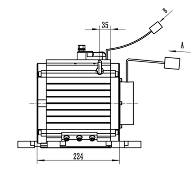 Moteur de traction 5000-8000W, Moteur sans balais PMDC TZ210BX-P