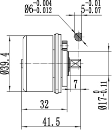 Moteur d'entraînement 15W, Moteur sans balais PMDC GF033A
