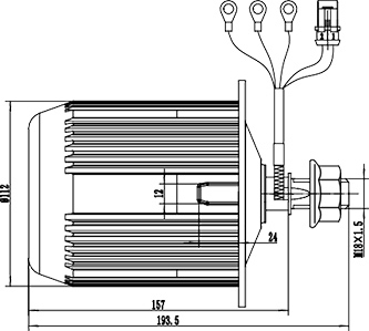Moteur d'entraînement 500W, Moteur sans balais PMDC GF090AK