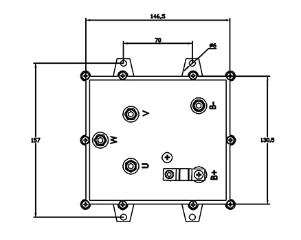 Contrôleur de moteur 1500W (Onde carrée BLDC) KTF03018A-C3