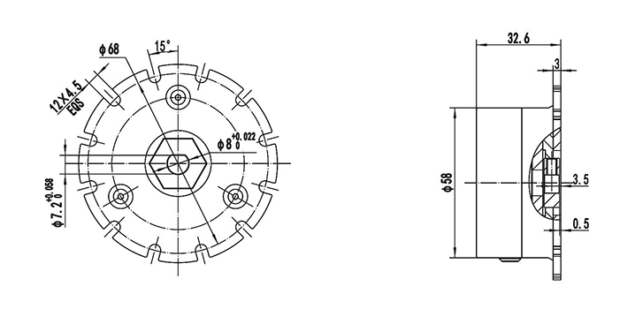 Frein électromagnétique, Freins de sécurité (4.0 Nm) DZ058A1